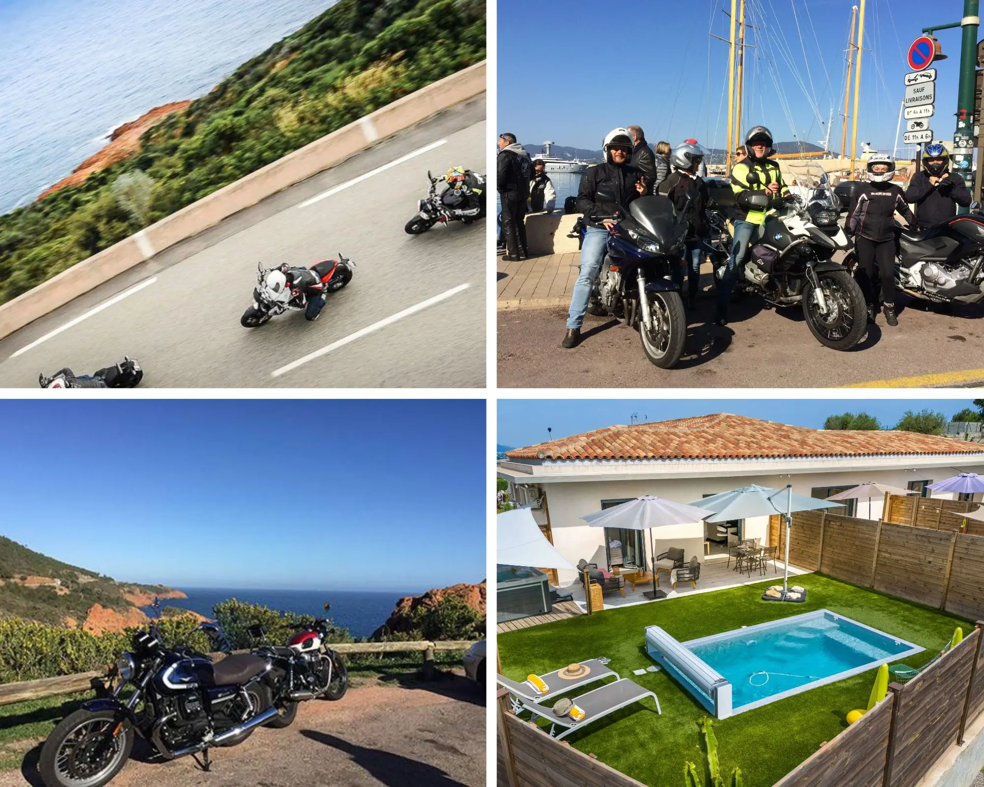 Road trip moto Saint-Tropez Côte d’Azur Road trip moto sur la Côte d'Azur entre Roquefort-les-Pins et Saint-Tropez par la Corniche d'Or