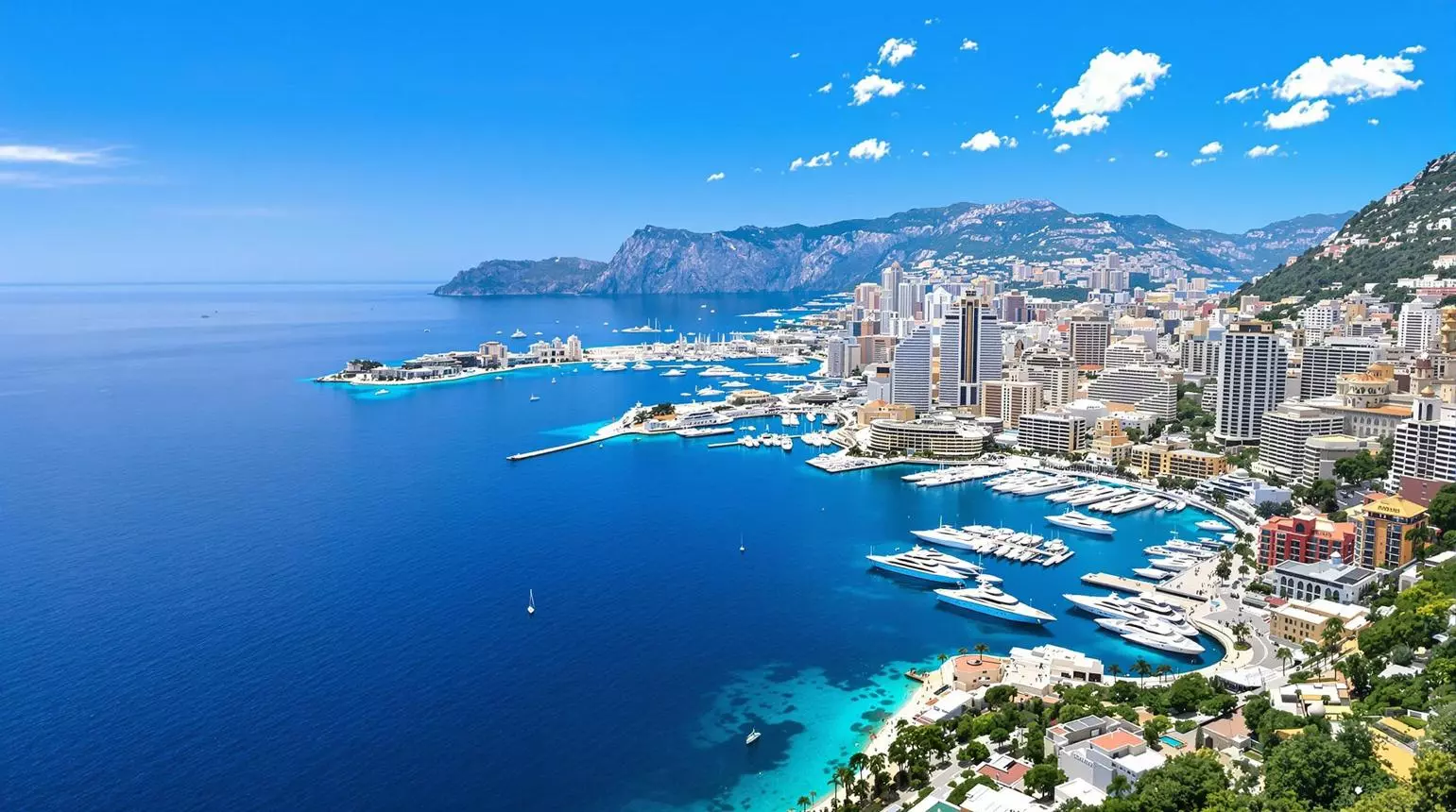 Monaco Côte d’Azur panorama Vue panoramique de Monaco et de la Méditerranée sur la Côte d’Azur