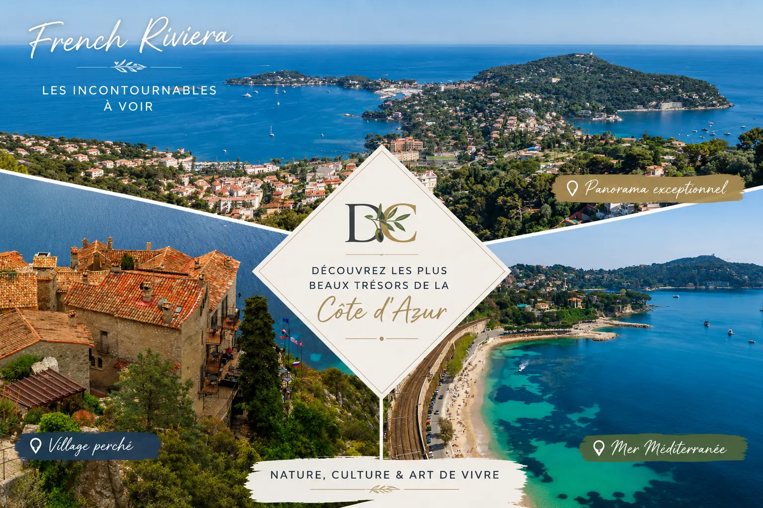 Les endroits incontournables à voir sur la French Riviera entre Èze, Saint-Jean-Cap-Ferrat et la Côte d'Azur