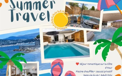 Escapade bien-être sur la French Riviera : jacuzzi privatif, piscine chauffée et terrasse exclusive