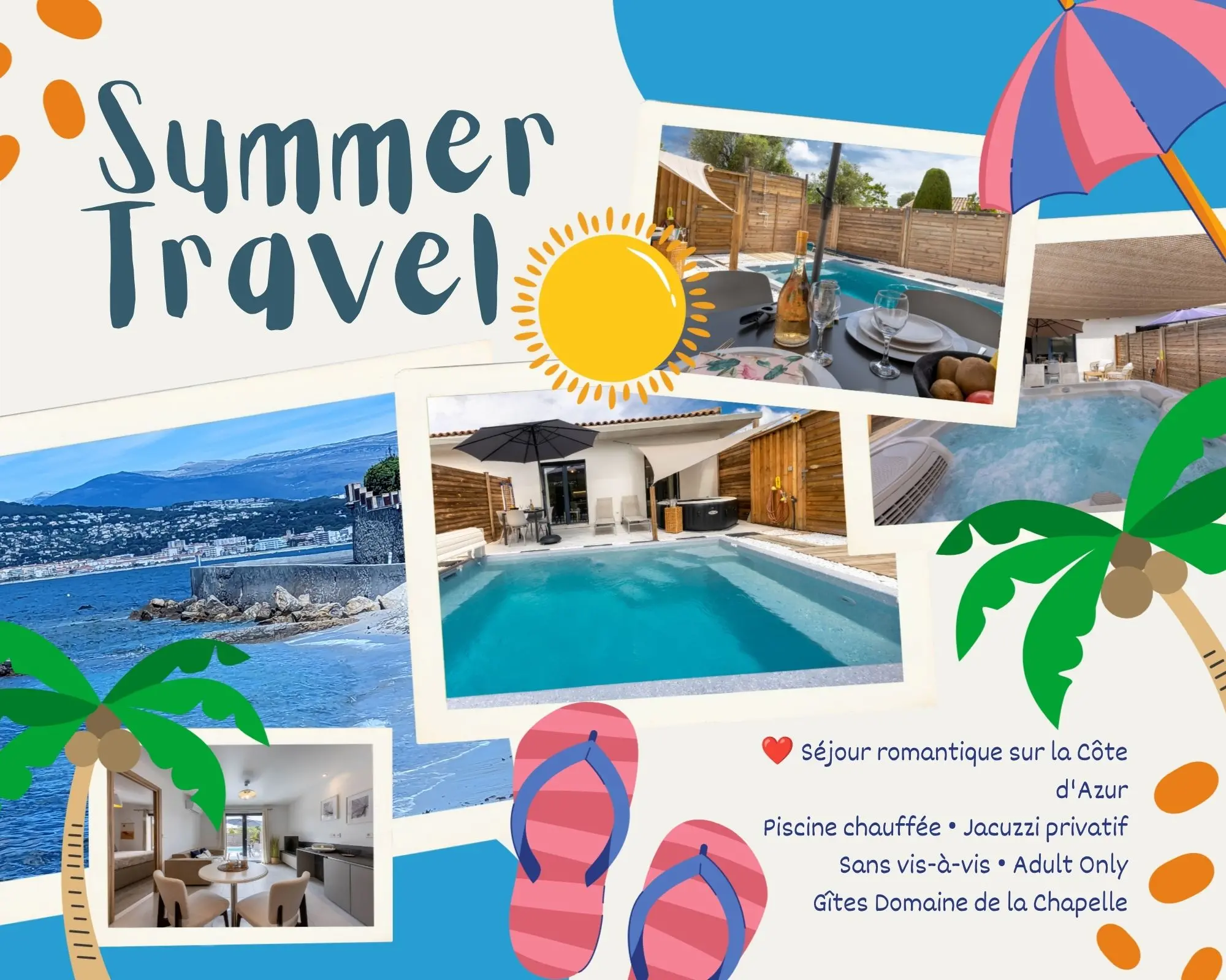 Escapade bien-être French Riviera – piscine chauffée et jacuzzi privatif Escapade bien-être Côte d'Azur piscine chauffée jacuzzi privatif Gîtes Domaine de la Chapelle