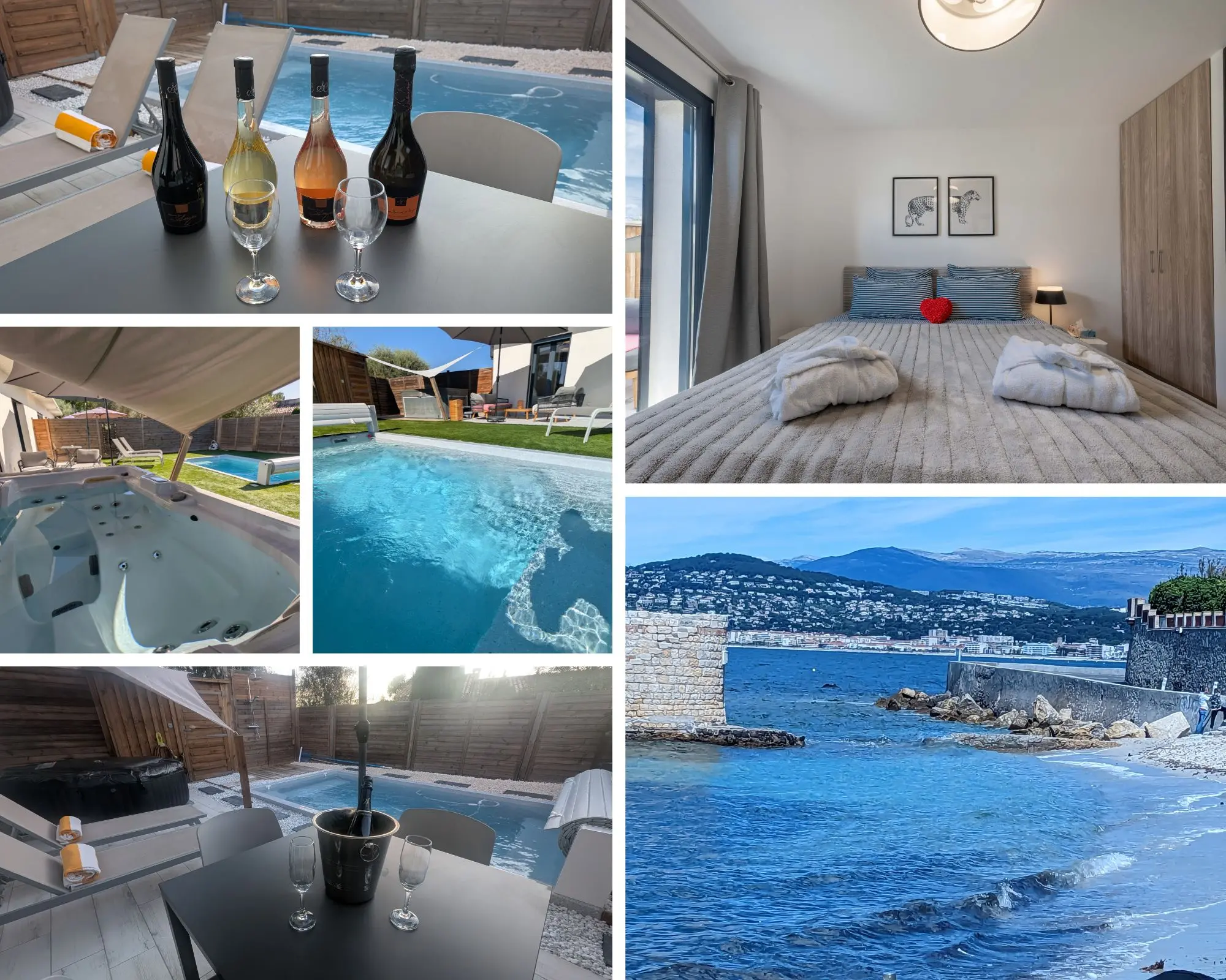 Gîte piscine chauffée et jacuzzi privé près d’Antibes – chambre cosy et vue mer Côte d’Azur Gîte piscine chauffée jacuzzi privé 06 près Antibes chambre cosy et vue mer