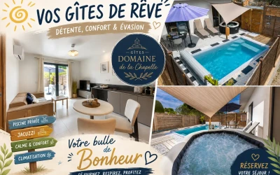 Hébergement avec piscine chauffée dans l’arrière-pays niçois