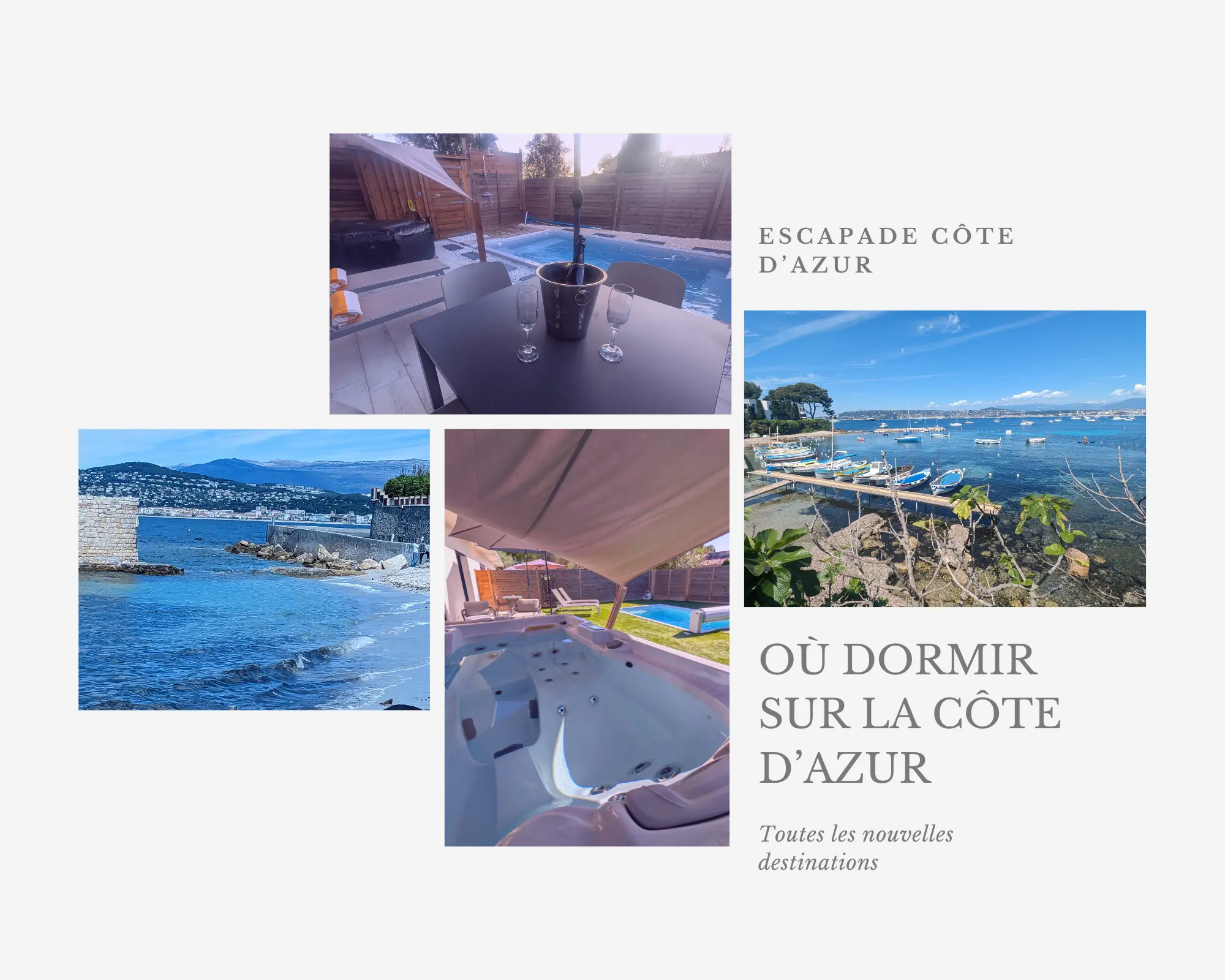 Week-end détente Côte d’Azur Piscine chauffée et hébergement romantique pour un week-end détente sur la Côte d’Azur