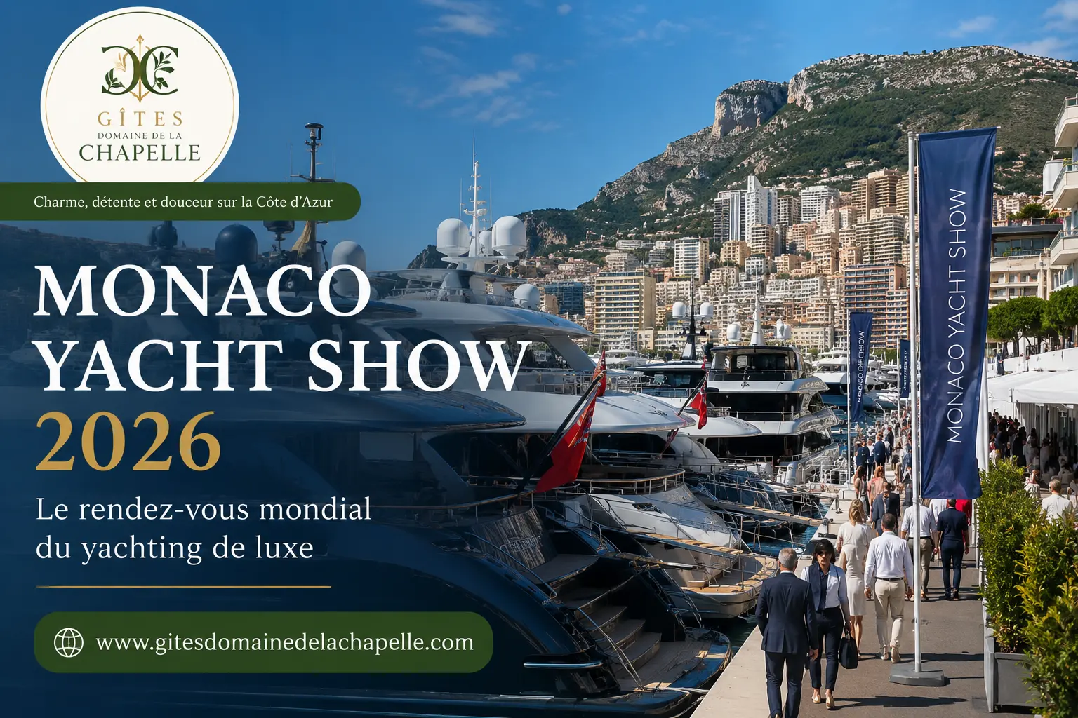 Monaco Yacht Show 2026 Monaco Yacht Show 2026 au Port Hercule avec superyachts de luxe à Monaco