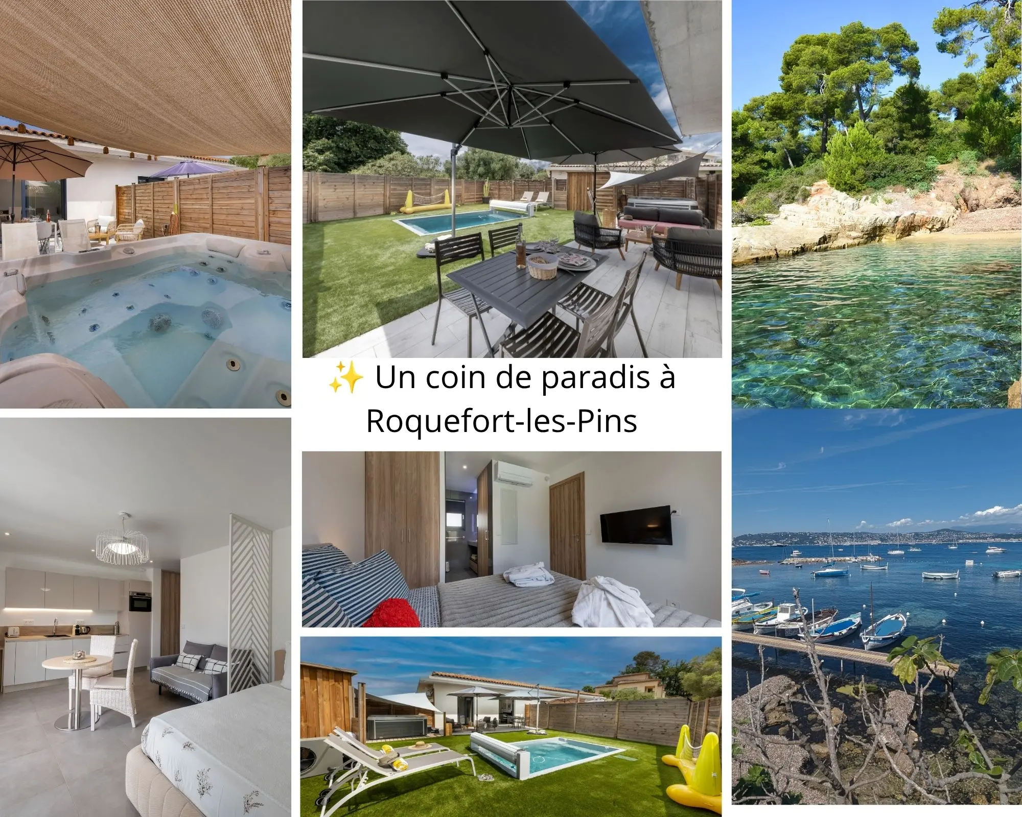 Où dormir Côte d’Azur autrement – gîte jacuzzi piscine et mer à Roquefort-les-Pins Gîtes Domaine de la Chapelle Roquefort-les-Pins jacuzzi piscine chauffée et Côte d'Azur