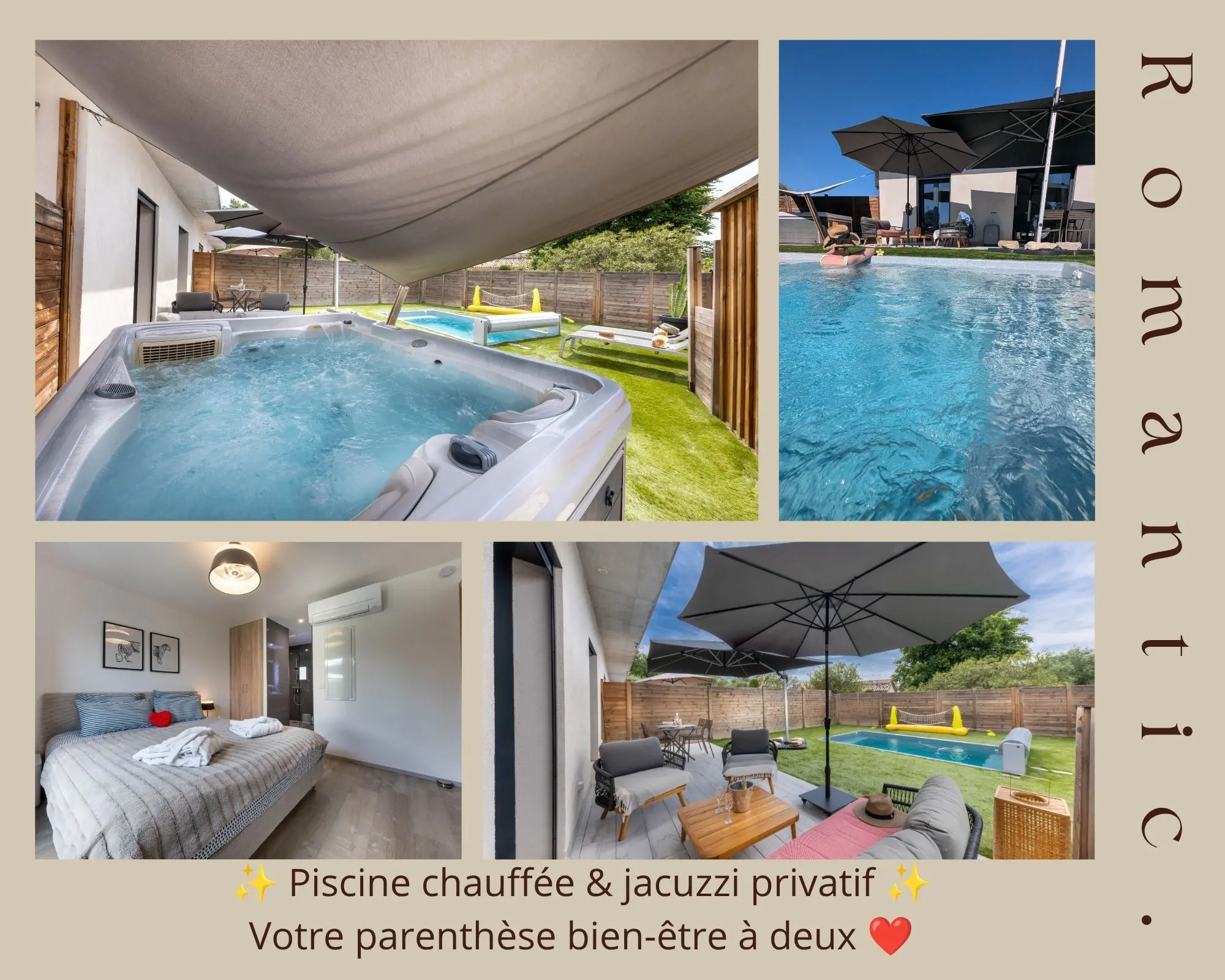 Séjour détente Côte d’Azur – piscine chauffée et jacuzzi privatif entre Cannes et Nice Séjour détente entre Cannes Nice Antibes piscine chauffée jacuzzi privatif Gîtes Domaine de la Chapelle