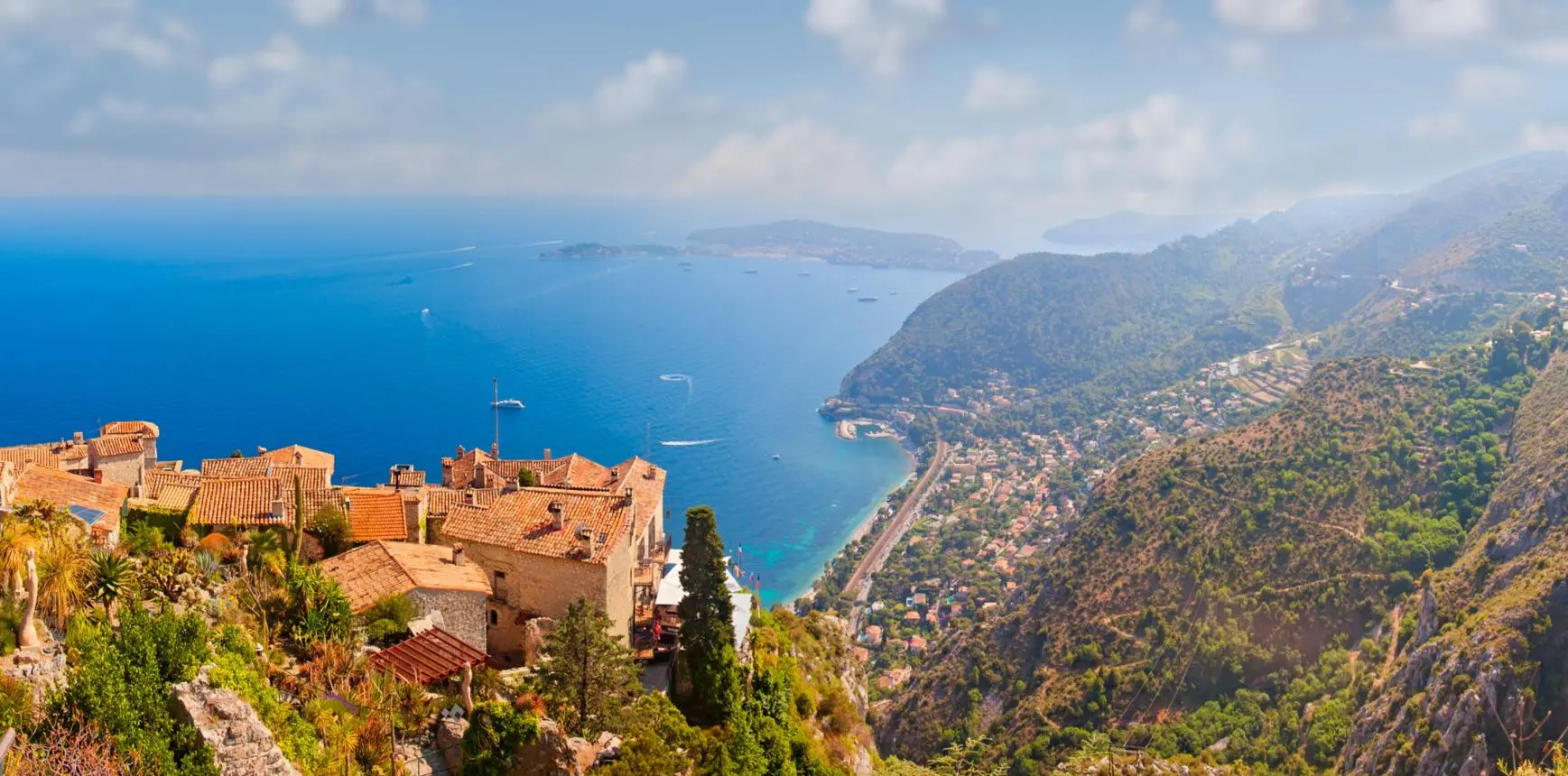 Plus beaux endroits Alpes-Maritimes – Èze village perché et vue sur la Méditerranée Èze village perché jardin exotique vue mer Méditerranée Alpes-Maritimes