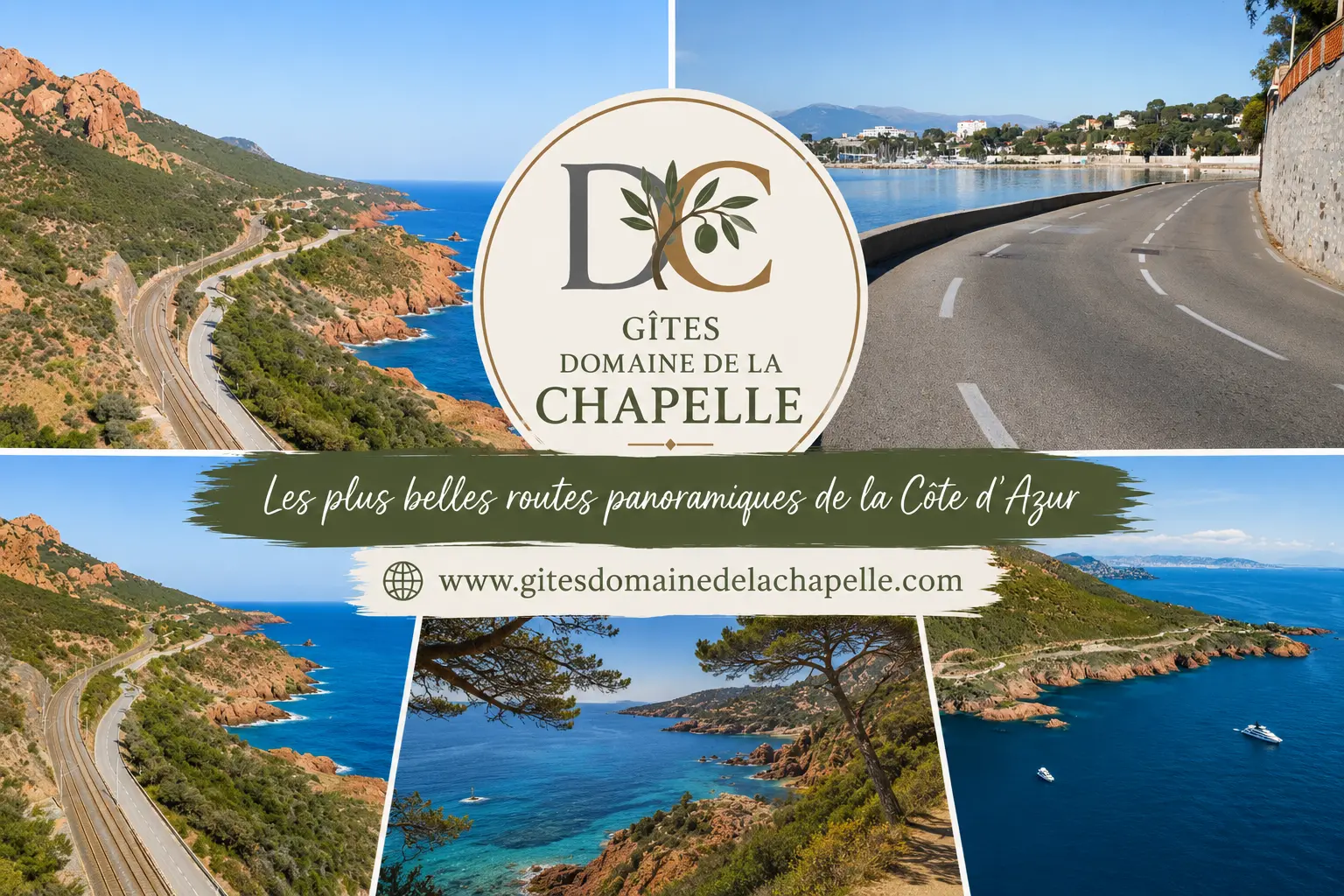Les plus belles routes panoramiques de la Côte d’Azur Routes panoramiques de la Côte d'Azur entre Corniche d'Or, Cap d'Antibes et paysages de la French Riviera