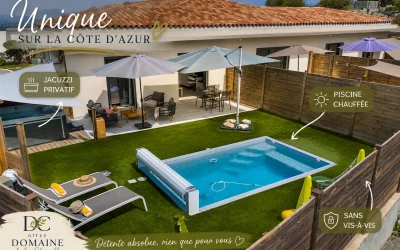 Séjour romantique avec piscine chauffée sur la French Riviera