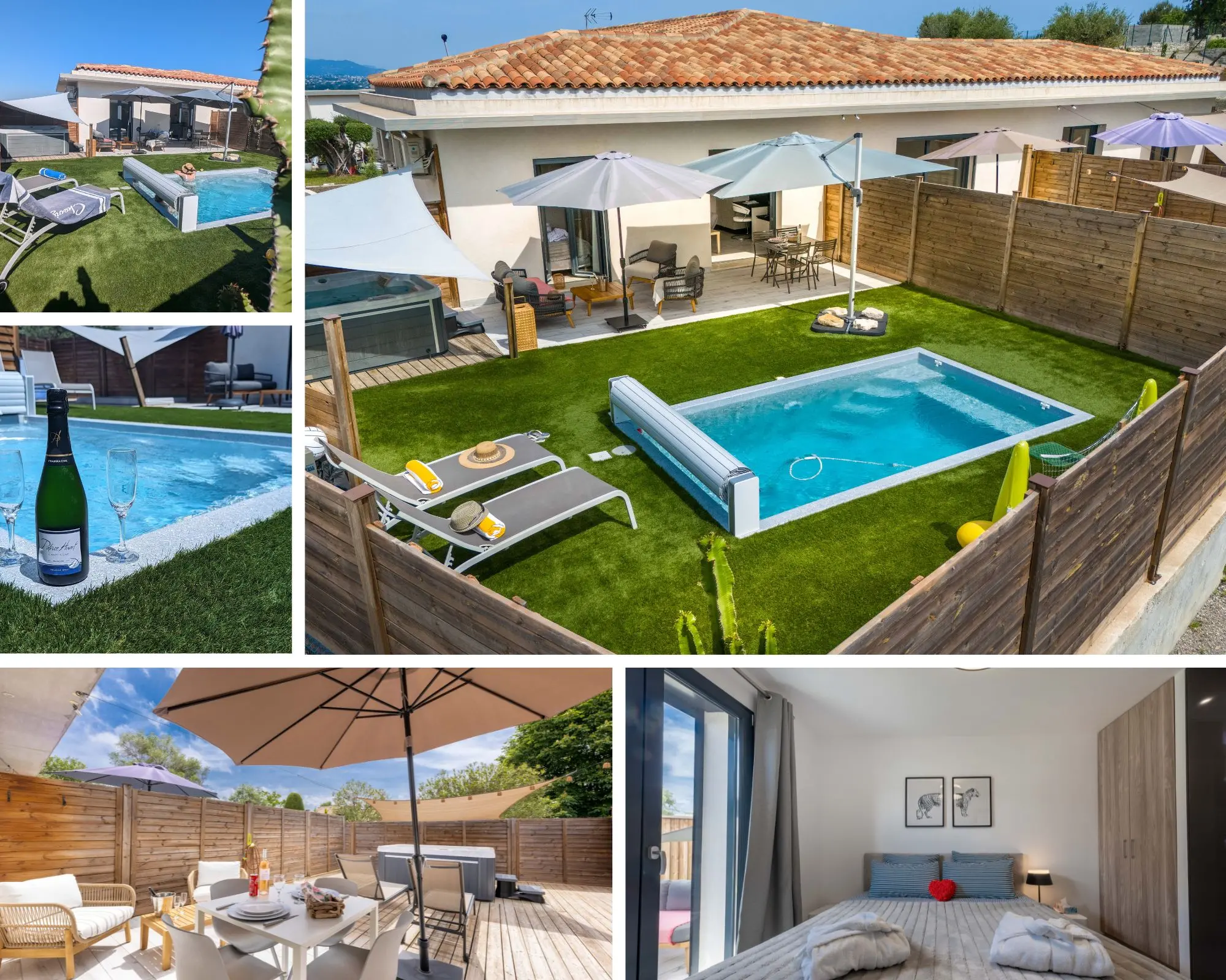 Séjour romantique proche de Nice Séjour romantique proche de Nice avec jacuzzi privatif et piscine chauffée aux Gîtes Domaine de la Chapelle