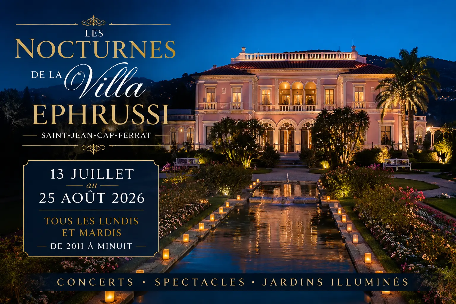 Les Nocturnes de la Villa Ephrussi 2026 à Saint-Jean-Cap-Ferrat