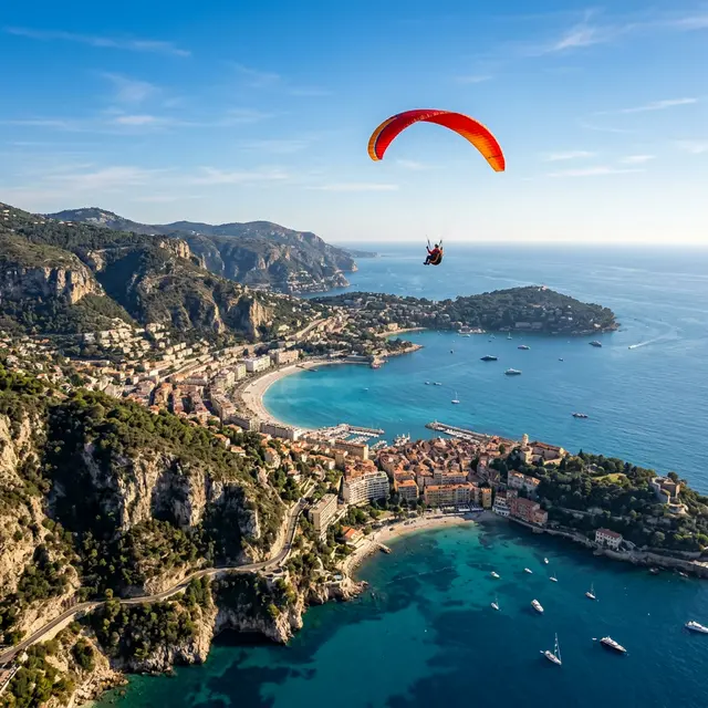 Parapente Nice Côte d’Azur – vol biplace au-dessus de la baie et du littoral Parapente Nice Côte d'Azur vol biplace au-dessus de la baie et du littoral