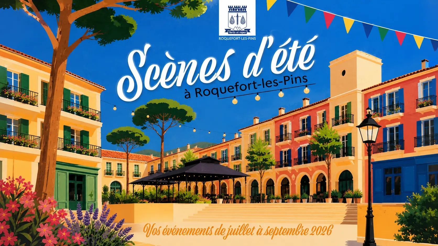 Scènes d’été à Roquefort-les-Pins 2026 – animations et événements du village sur la Côte d’Azur Scènes d'été à Roquefort-les-Pins 2026 animations et événements du village sur la Côte d'Azur