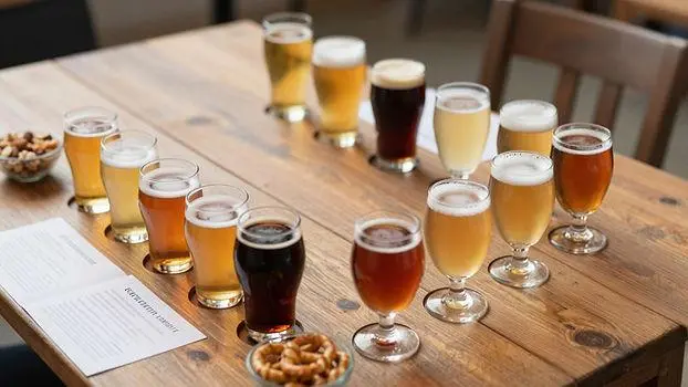 Les bières de la Côte d’Azur et leurs brasseries artisanales Bières de la Côte d'Azur – bouteilles de bière artisanale blonde et ambrée d'une brasserie locale