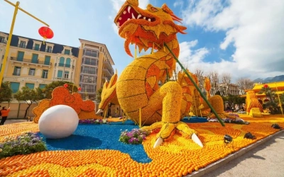 La Fête du Citron à Menton : sculptures d’agrumes et corsos fleuris